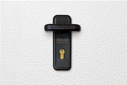 Handle and plate in PVC
